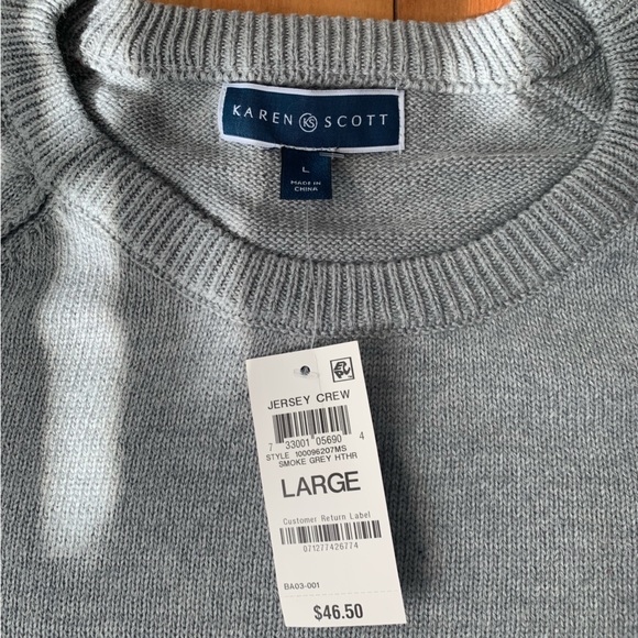 Brand New Karen Scott Jersey Crew Sweater For Sale - Picture 2 of 4